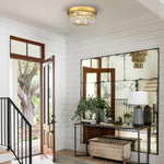 2-Light ceiling mount metal glass kitchen light gold lights and fixtures