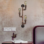 Industrial light bulb bronze light fixture metal wall light