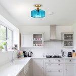 11 Inch ceiling lamp glass flush mount ceiling fixture blue light fixture