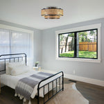 4-Light ceiling light rattan light fixture gold coffee ceiling lamp