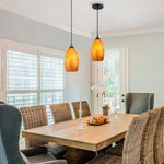 1 pack hanging light glass metal dining room light black oil rubbed bronze pendant light