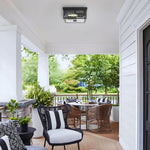2 light porch light glass metal light fixture black ceiling light