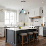 Macaron color farmhouse light metal pendant for light dark gray blue kitchen light