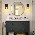 2 Pack wall sconces bronze holder candle wood lighting wall sconce