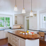 3 Pack shade of lights glass metal dining room gold black bulbs light
