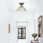 10 inch bulb light glass, metal farmhouse light colored floral kitchen light