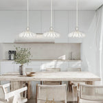 10.4” Bedroom light brushed nickel hanging lighting glass, metal pendant light