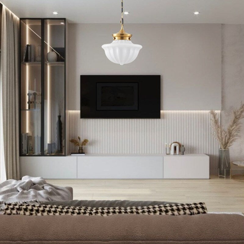 Adjustable hanging lamp fixture gold and mushroom dining room lights glass,metal pendant light lamp