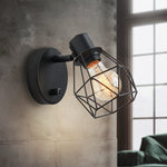 Black Wall Lights Industrial Farmhouse Head Vintage Cage Wall Mount Light Fixture