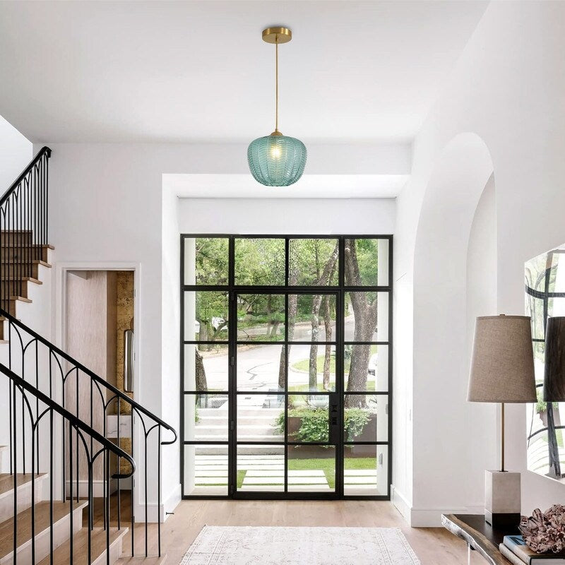 Contemporary light fixtures green kitchen island lights glass,metal Pendant lights