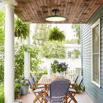 Contemporary mount flush light green hallway light metal ceiling light