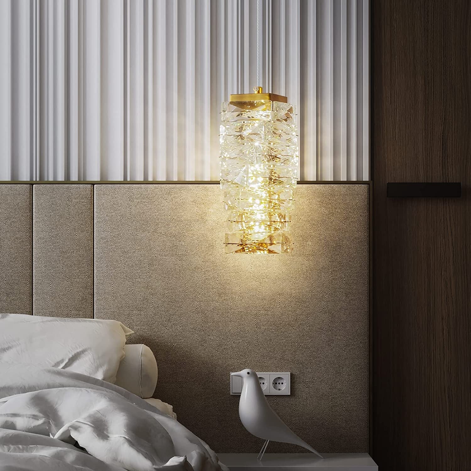 Crystal modern pendant lights mini adjustable pendant lighting fixture art kitchen pendant lighting