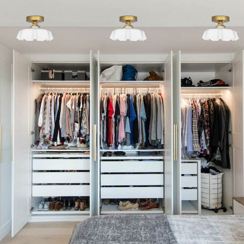 Farmhouse ceiling lighting whitlight fixture glass dinning light