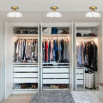 Farmhouse ceiling lighting whitlight fixture glass dinning light