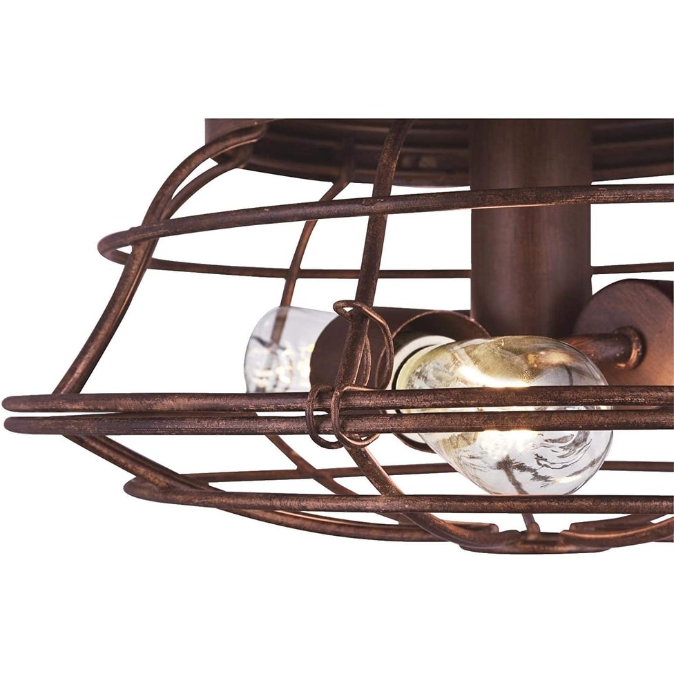 Industrial barnwood ceiling fan with lights LED dimmable kits with cage and remote control