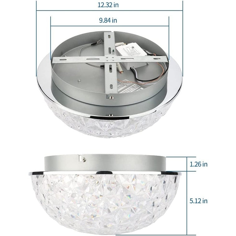 Modern LED ceiling light fixture crystal flush mount light fixture bowl style ceiling lighting