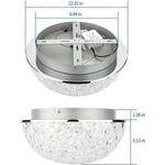 Modern LED ceiling light fixture crystal flush mount light fixture bowl style ceiling lighting