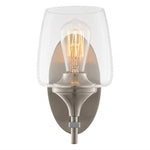 Modern chic nickel wall sconce with wine glass shade