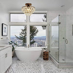 Modern crystal lights bronze chandelier lights metal ceiling light