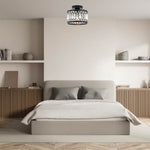 Modern light fixture black Crystal lights metal,glass ceiling light