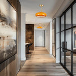 Modern light fixture orange ceiling lighting brass, glass mount flush light