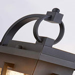 Ourdoor black wall sconce with bubble glass