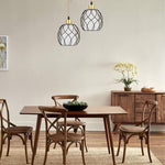 Plug in hanging lights black kitchen lights linen shade pendant light