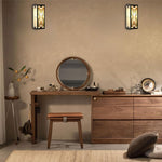 Rectangular wall lights multis sconce light alloy steel, glass light fixture