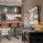 Rustic hanging lights with plug in cord cage hanging pendant light