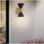 Set of 2 sconce lights black wall lights metal indoor lights