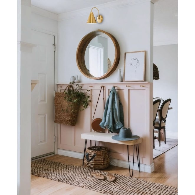 Set of 2 wall lights gold light fixture metal sconce lights