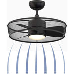 Vintage fan light kit black ceiling light fixture