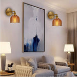 Vintage wall lights gold sconce lights brass, glass, copper light fixture
