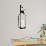 2 Pack christmas decor black holder candle metal wall sconces