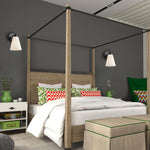 2 pack sconce lamp metal glass bulb wall lights matte black wall sconce