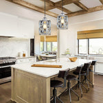 3 Pack light bulb nickel light fixture Crystal pendant light