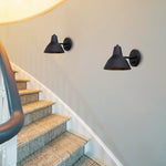 1 light bulb light metal shade of light black bathroom vanity lamp