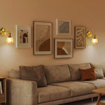 2 Pack lighting bulb gold  vanity lighting glass wall sconces