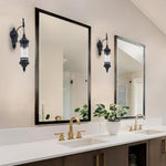 1 Pack wall sconce black wall lightingglass, iron bedroom wall light