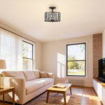 3 lightceiling light metal bedroom light black with antique gold brush crystal lights