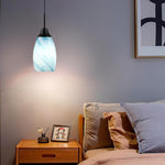 3 Pack bulbs light black blue pendant light glass hanging light