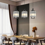 12 Inch light bulbs stripe glass/Black dining light fixtures metal pendant light
