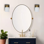1 Light vanity mirror metal wall sconces black gold bulb light