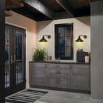 2 Pack lighting fixture black bulb light metal wall light