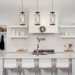 Farmhouse hallway lighting brown pendant light metal islandlighting