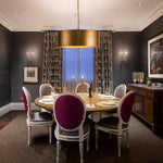 4 Light dining light fixtures gold chain hanging metal pendant light