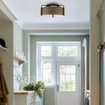 4-Light ceiling fixture metal light fixture wood grain ceiling light