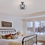 15” chandelier light metal hallway light black and gold indoor lighting