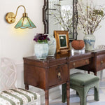 Industrial wall sconce gold+sea BLUE1 light bulbs brass wall light fixture