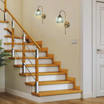 1  Light wall sconces green wall lighting glass, metal wall light fixture